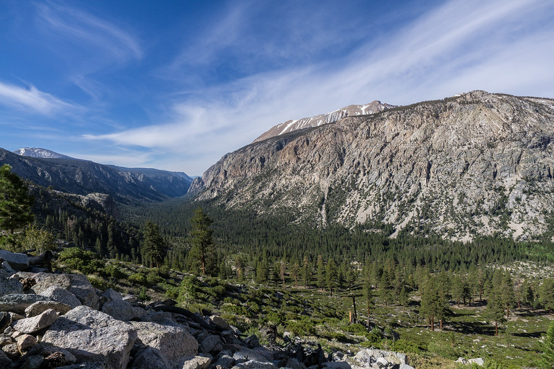 Kern River Valley seen from the climbing trail above Junction Meadow