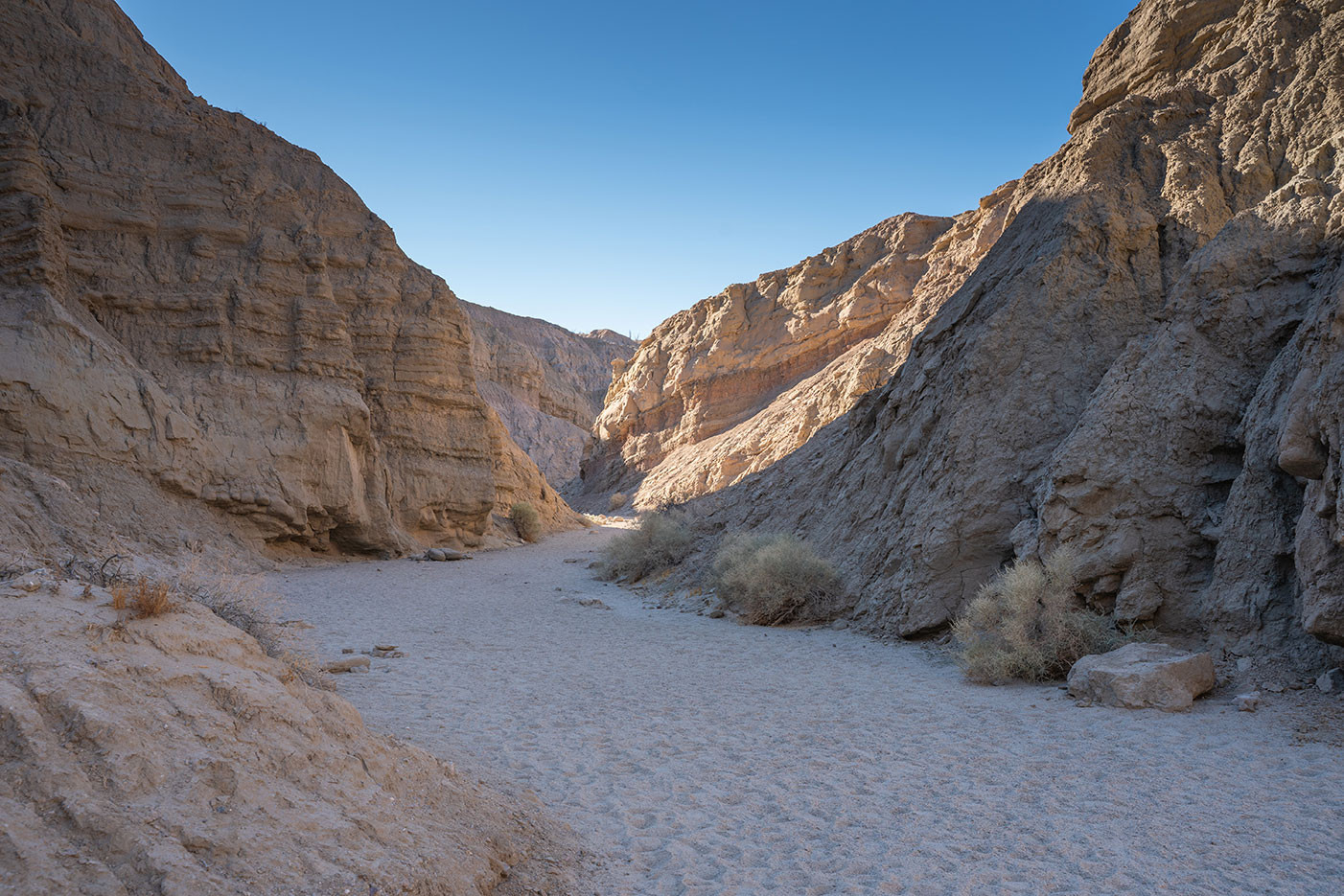 slot-canyon-openning-up.jpg The Slot widening into a sandy wash at the end of the narrow canyon