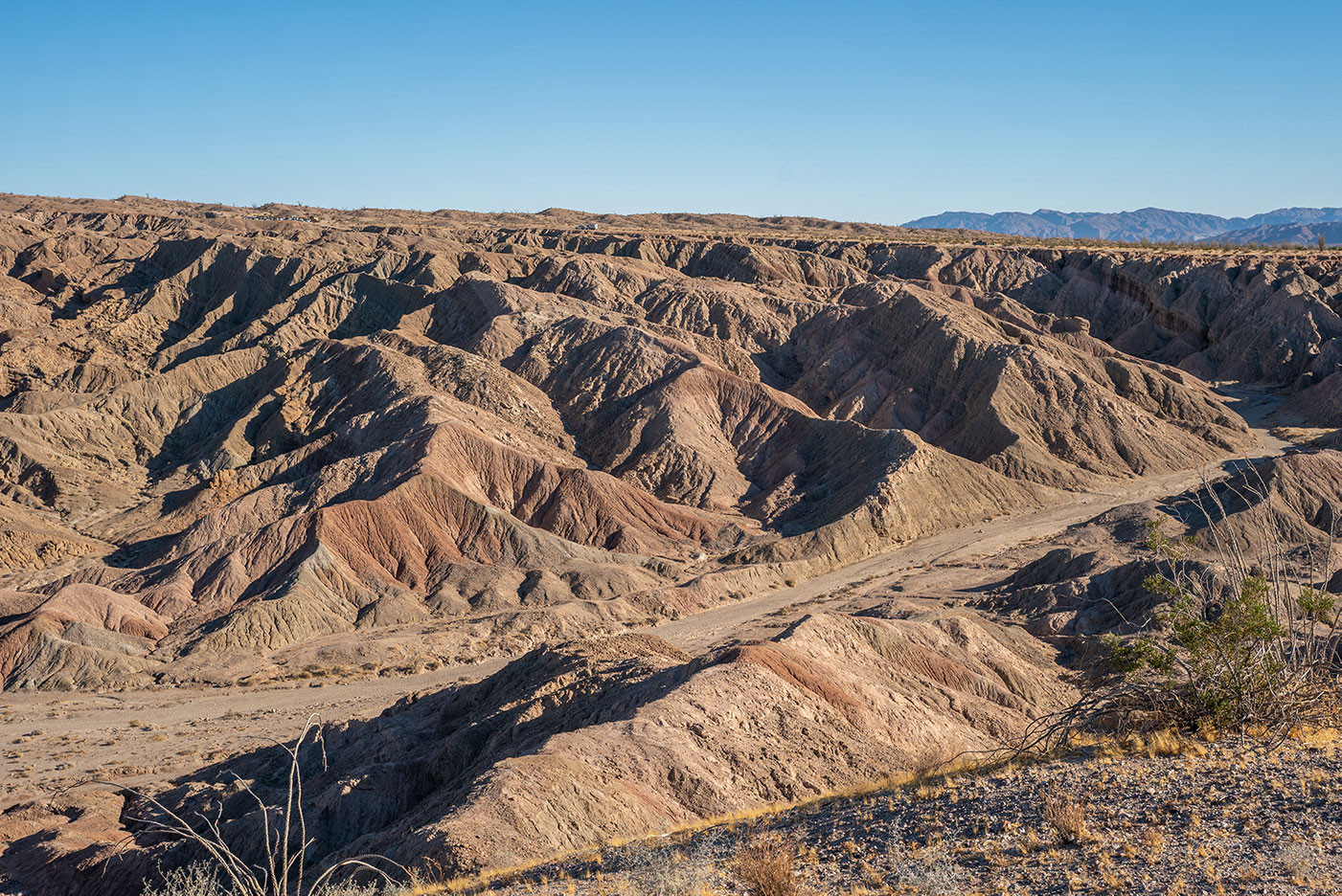 anza-borrego-slot-canyon-2.jpg View across the deeply eroded badlands surrounding The Slot