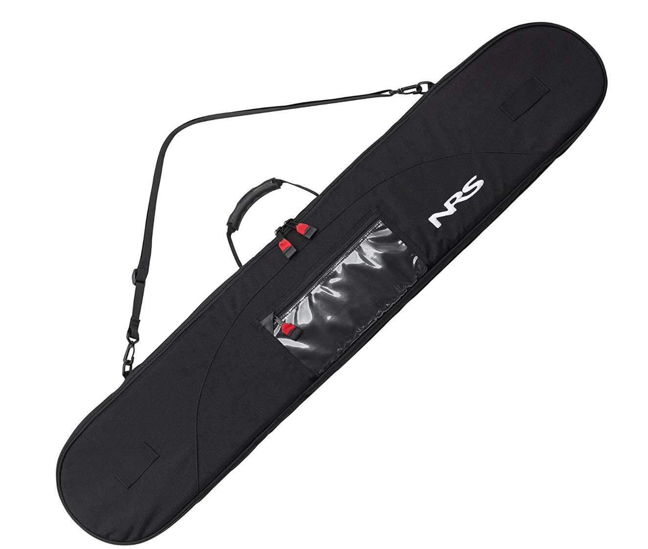 nrs-kayak-paddle-bag.jpg Black NRS padded kayak paddle bag with carrying strap